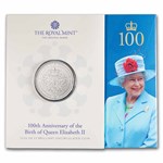 2026 Great Britain 100th Anniv. QE Birthday BU (w/ Display Card)