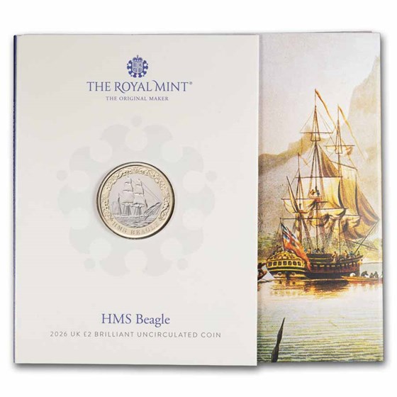 2026 Great Britain HMS Beagle £2 BU Coin