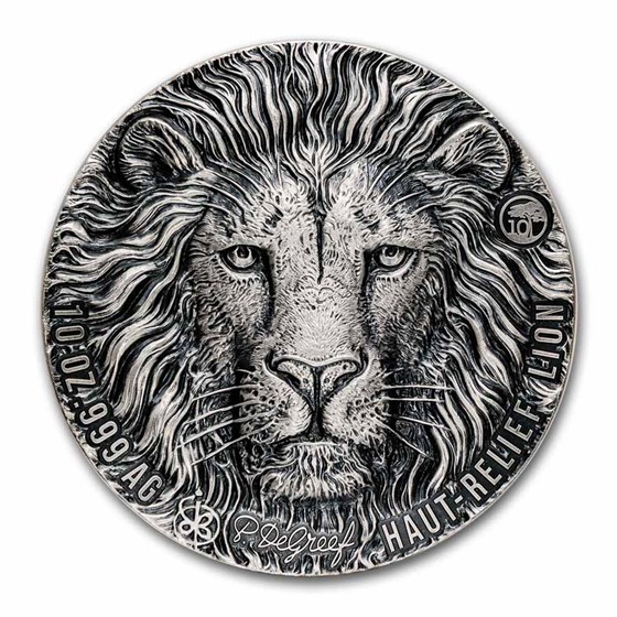 2026 Ivory Coast 10 oz Antique Silver Big Five Africa: Lion