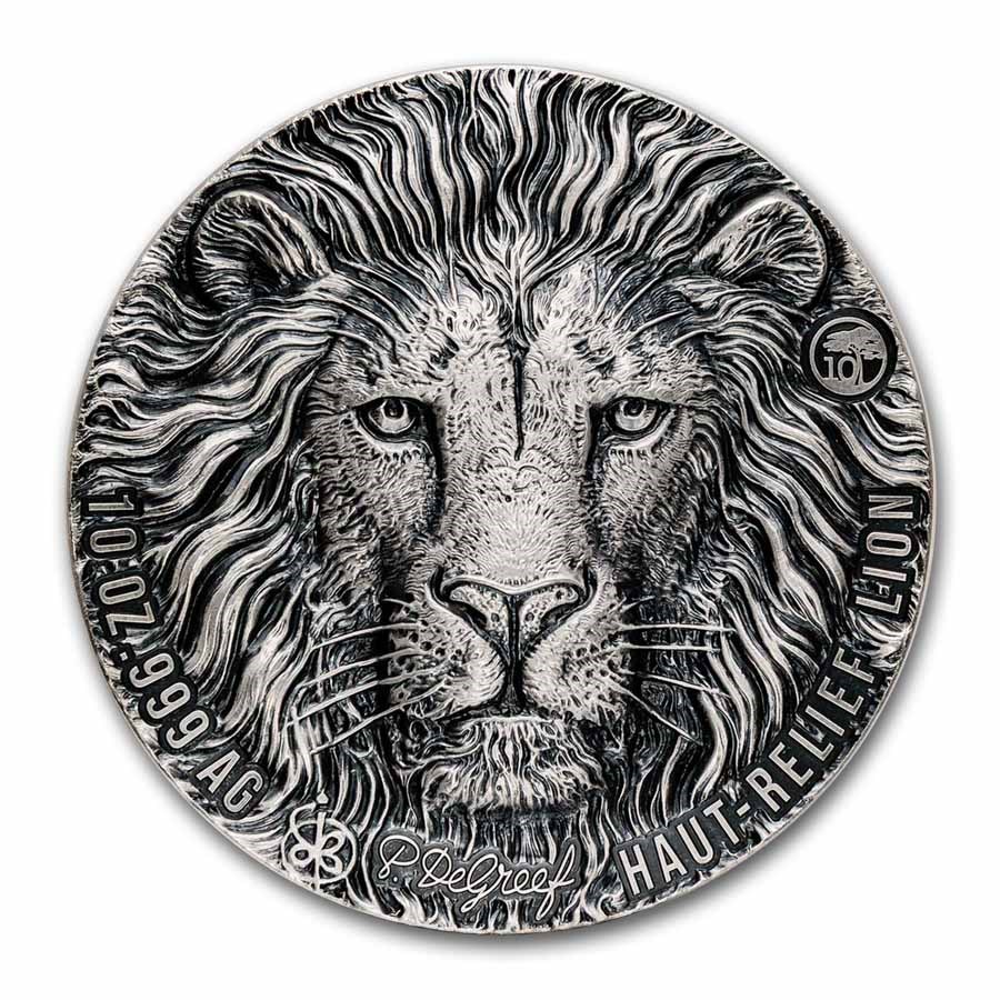 2026 Ivory Coast 10 oz Antique Silver Big Five Africa: Lion