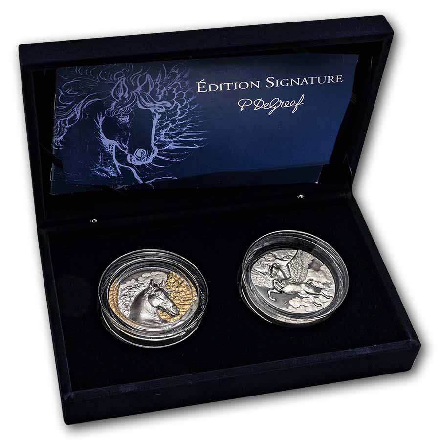 Buy 2-Coin 2026 Ivory Coast Silver Signature Pegasus Set | APMEX
