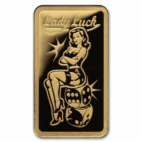 2026 Liberia 1/200 oz Gold Lady Luck Coin Bar