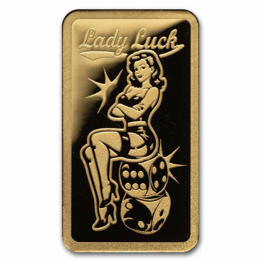 2026 Liberia 1/200 oz Gold Lady Luck Coin Bar