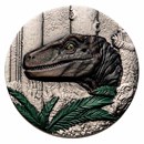 2026 Liberia 1 oz Silver Antique Jurassic Velociraptor