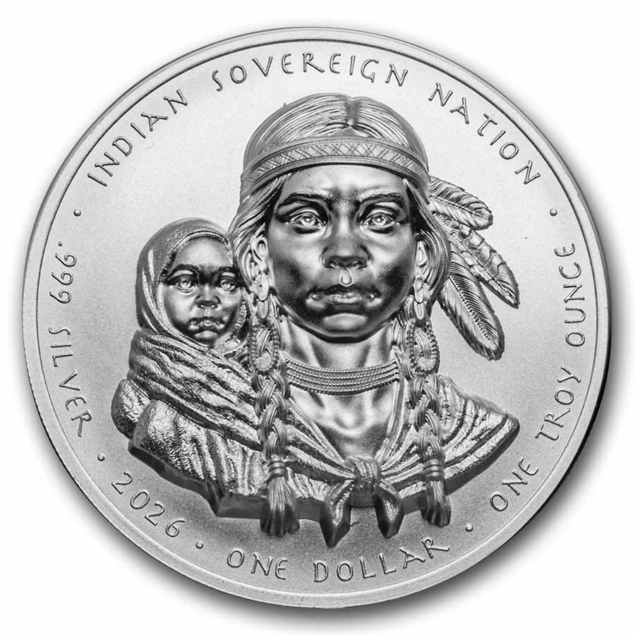 Buy 2026 Liberia 1 oz Silver Sacagawea Dollar UHR | APMEX