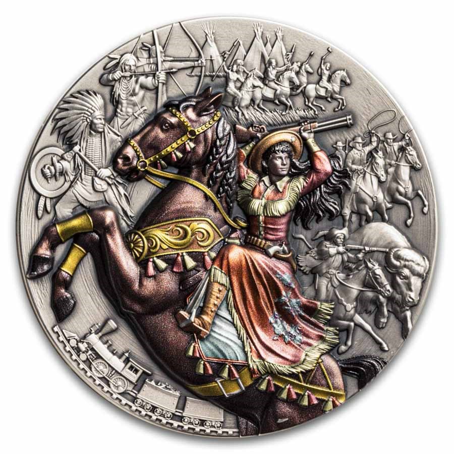 2026 Liberia 2 oz Silver Little Sure Shot: Annie Oakley