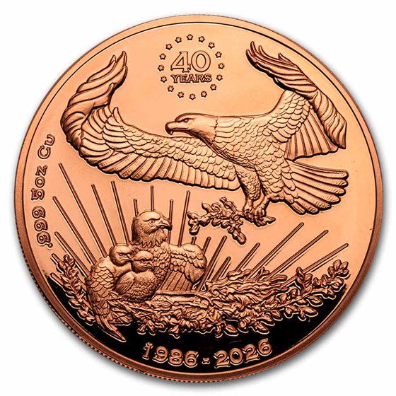 2026 Liberia 5 oz Copper American Eagle (w/ Box & COA)