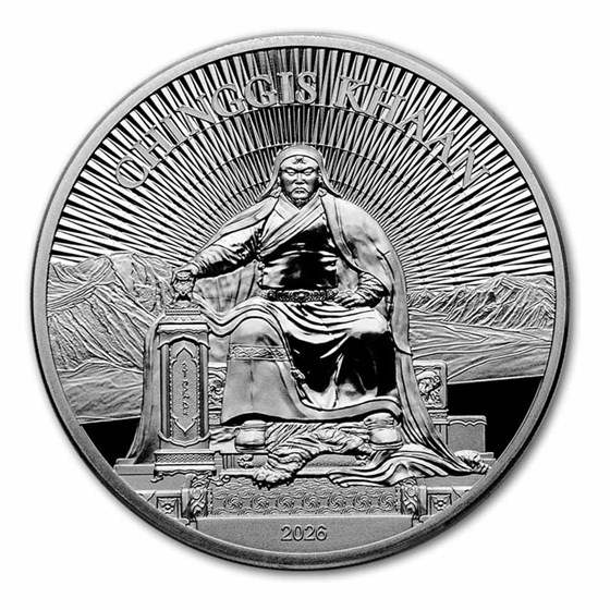 2026 Mongolia 1 oz Silver Chinggis Khaan Proof (w/ Box & COA)