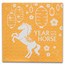 2026 Mongolia 1 oz Silver Gilded Lunar Wild Horse Shaped Coin