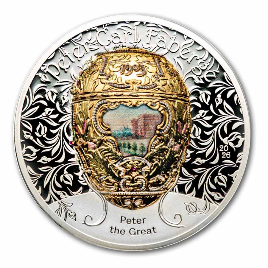 Buy 2026 MON 2 oz Silver Faberge Egg; Peter the Great | APMEX