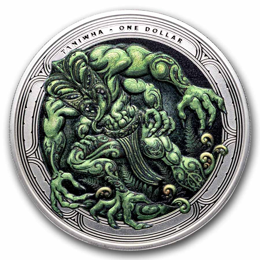 Buy 2026 NZ 1 oz Silver Colorized Dwelling Taniwha Forest | APMEX