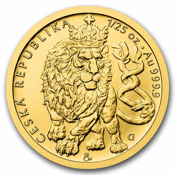 2026 Niue 1/25 oz Gold Czech Lion BU