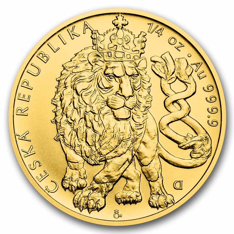 2026 Niue 1/4 oz Gold Czech Lion BU