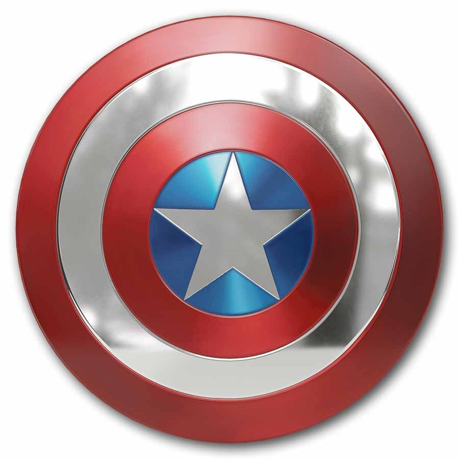2026 Niue 1 Kilo Silver $50 Marvel: Captain America's Shield