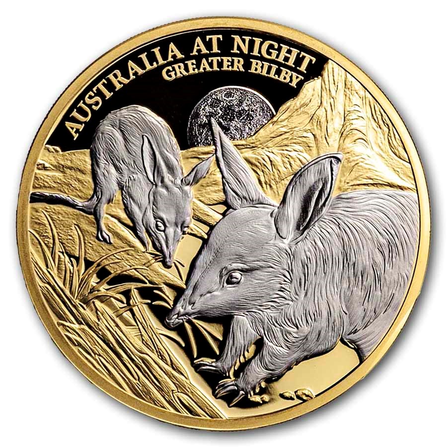 2026 Niue 1 oz Gold Proof Australia at Night: Greater Bilby