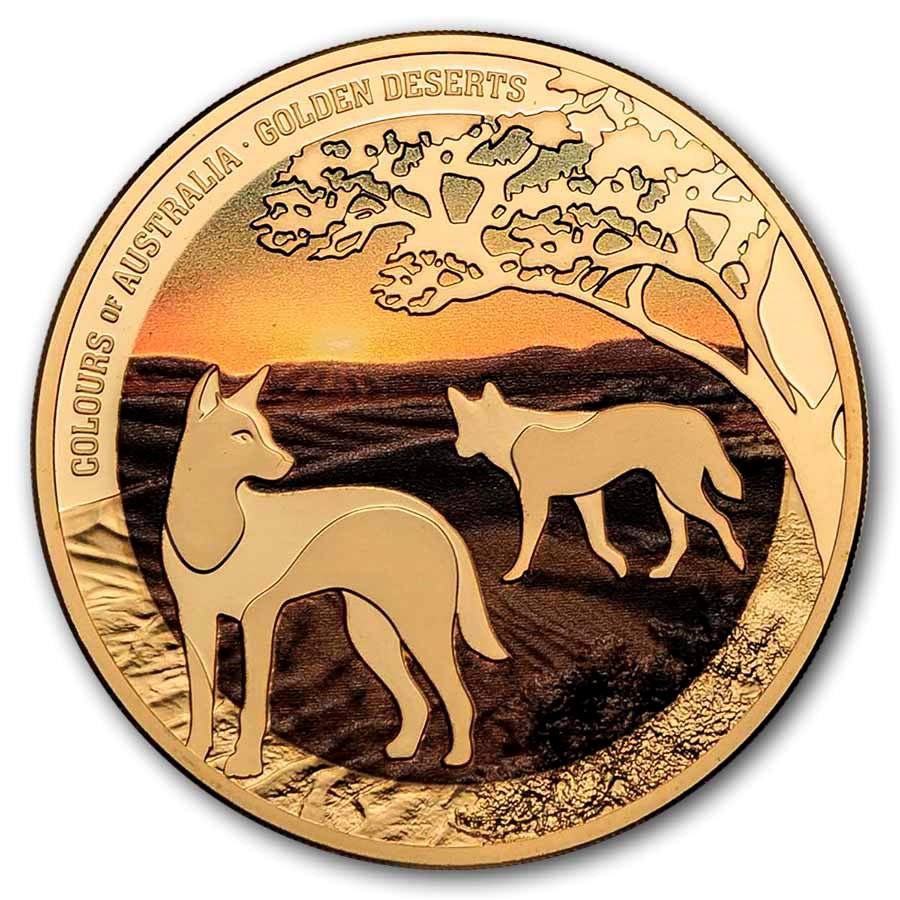 2026 Niue 1 oz Gold Proof Colours of Australia; Golden Deserts