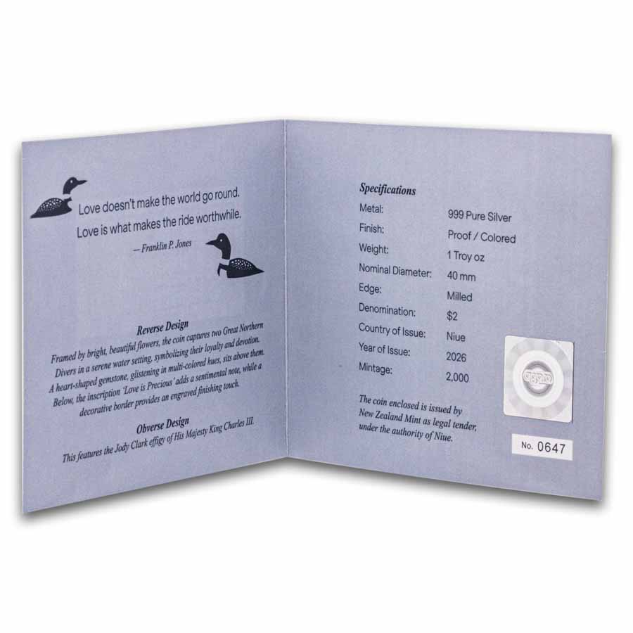 Buy 2026 1 oz Silver Love - Great Northern Diver | APMEX
