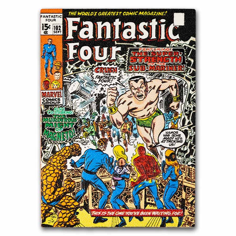 2026 Niue 1 oz Silver $2 Marvel COMIX: Fantastic Four #102 Cover