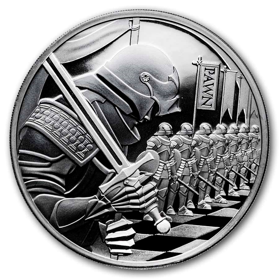 2026 Niue 1 oz Silver Chess Pawn Black Proof (with Box & COA)