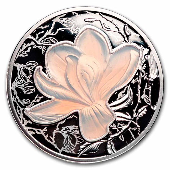 2026 Niue 1 oz Silver Flowers of the Four Seasons: Magnolia