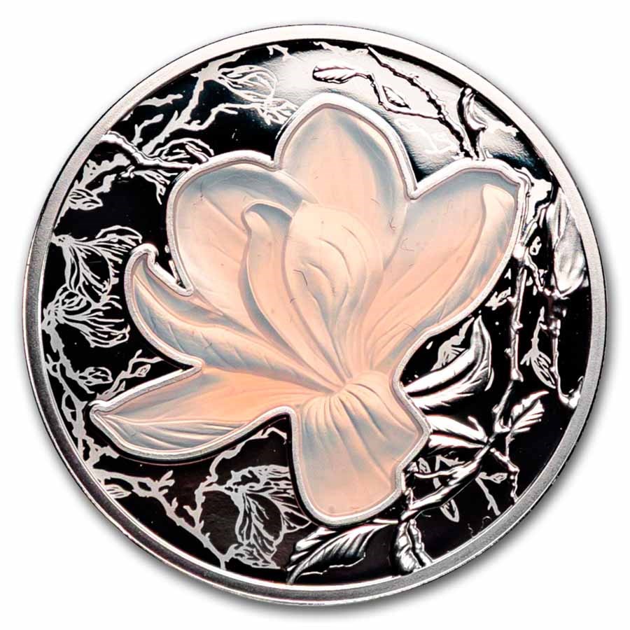 2026 Niue 1 oz Silver Flowers of the Four Seasons: Magnolia