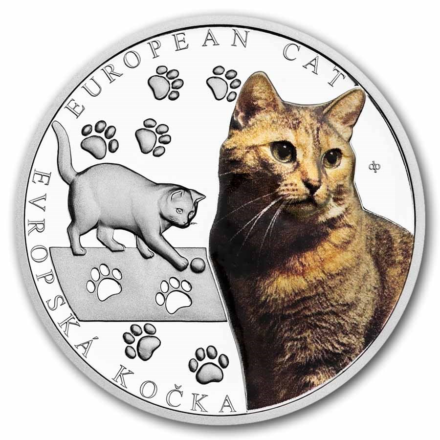 2026 Niue 1 oz Silver Proof Cat Breeds: European Shorthair