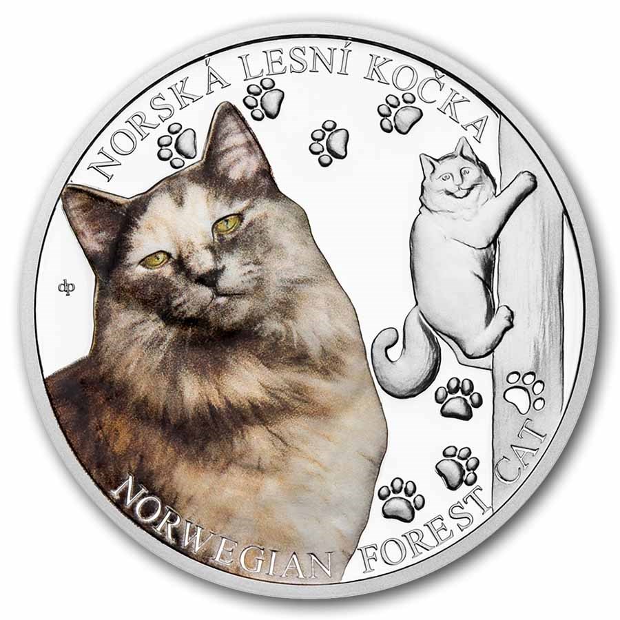 2026 Niue 1 oz Silver Proof Cat Breeds: Norwegian Forest Cat