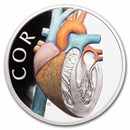 2026 Niue 1 oz Silver Proof Colorized Human Body - Heart
