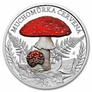 2026 Niue 1 oz Silver Proof Colorized Mushrooms: Red Toadstool