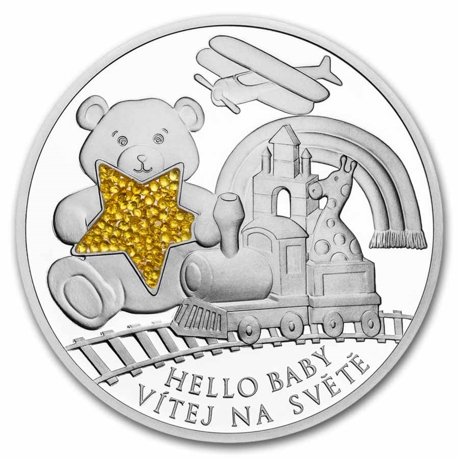 2026 Niue 1 oz Silver Proof Crystal Coin: Hello Baby