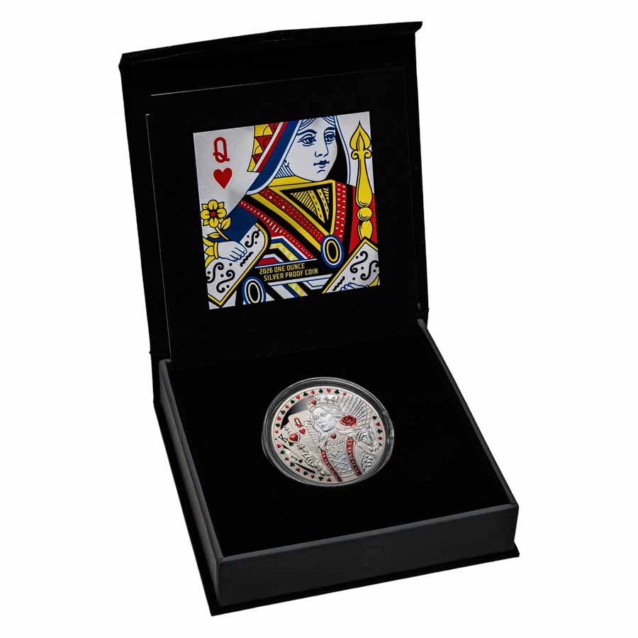 Queen 記念硬貨 シリアルナンバー付き Buy 2026 Niue 1 oz Silver Queen of Hearts Proof (Box/COA) | APMEX