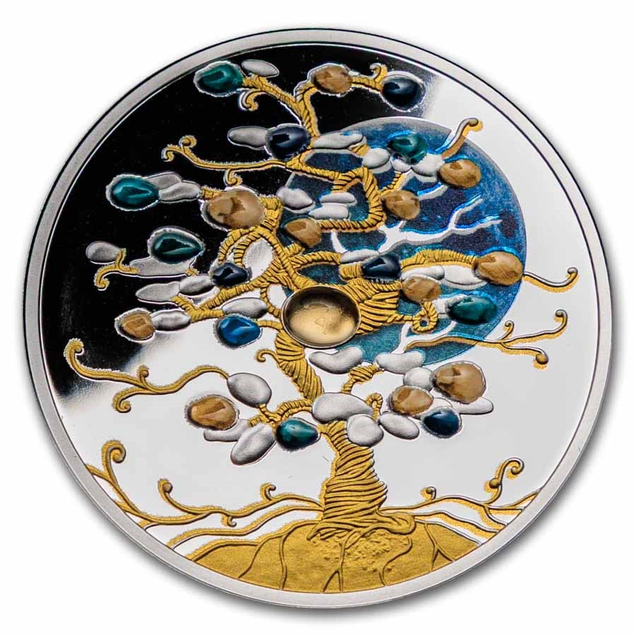 2026 Niue 1 oz Silver Tree of Luck: Citrine (with Box & COA)