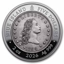 2026 Niue 2 oz Silver 1794 Flowing Hair Silver Dollar