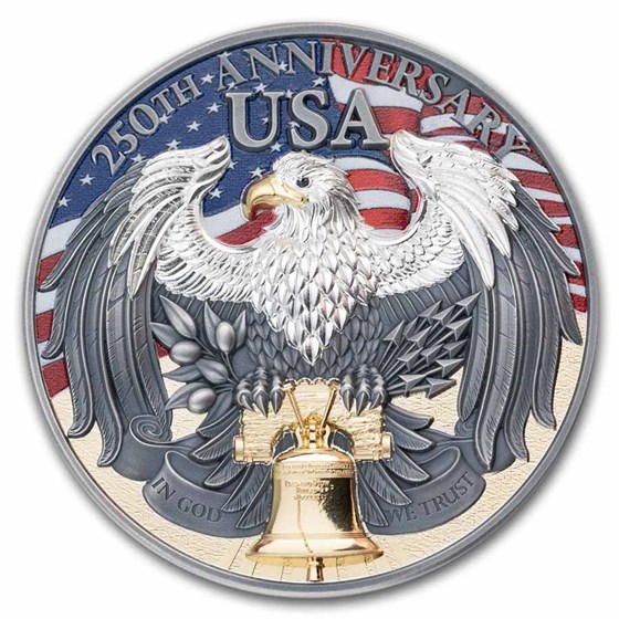 2026 Niue 2 oz Silver 250 Years of U.S. Independence: Version 2
