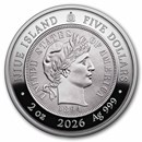 2026 Niue 2 oz Silver Greatest U.S. Coins: 1894-S Barber Dime