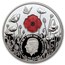 2026 Niue 2 oz Silver Windows: Red Poppy (w/ Box & COA)