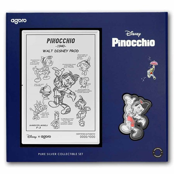 2026 Niue 3/4oz + 5g Silver $2 Disney: Pinocchio Collectible Set