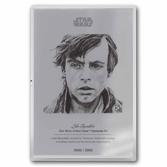 2026 Niue 5 g Silver $1 Star Wars Sketch Art: Luke Skywalker