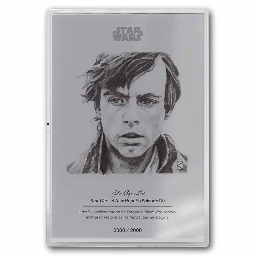 2026 Niue 5 g Silver $1 Star Wars Sketch Art: Luke Skywalker
