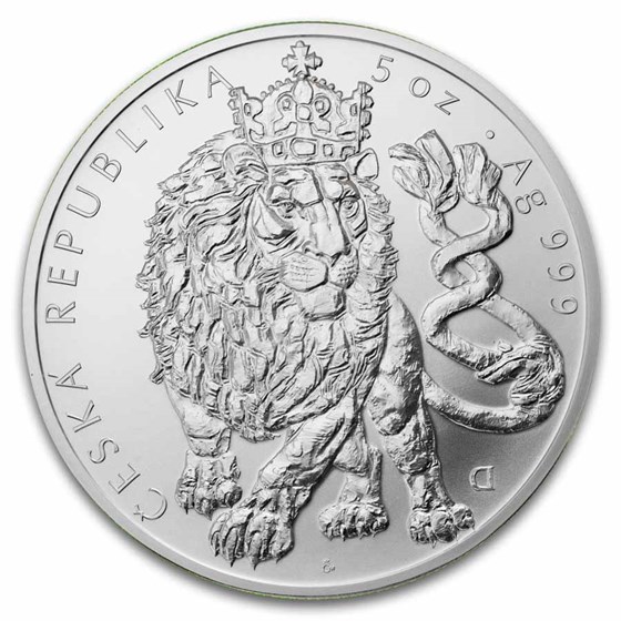 2026 Niue 5 oz Silver Czech Lion BU
