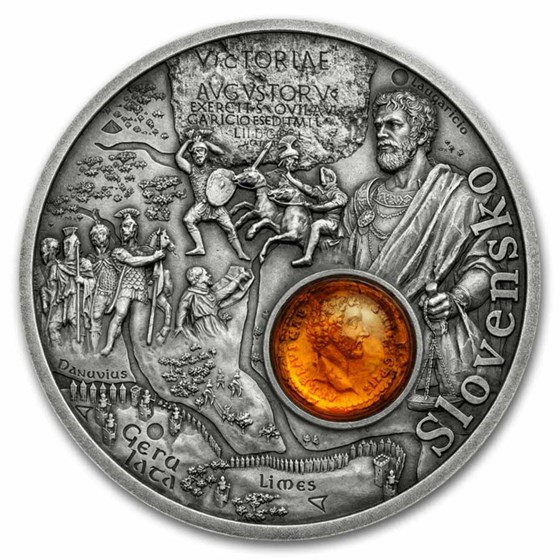 2026 Niue Silver Antique Amber Route: Slovakia (w/ Box & COA)