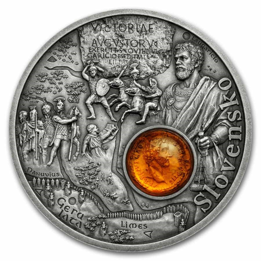 2026 Niue Silver Antique Amber Route: Slovakia (w/ Box & COA)