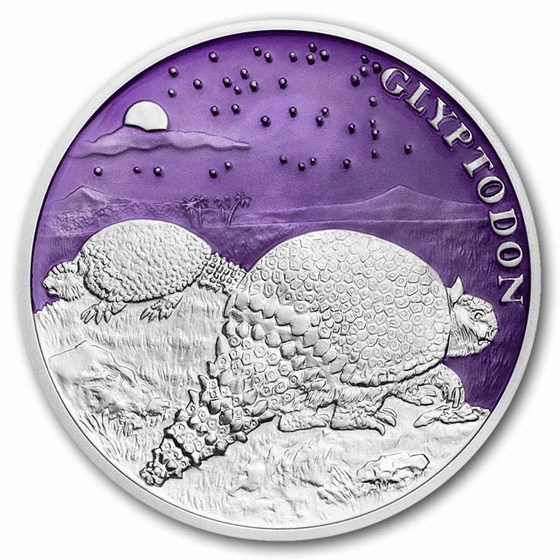 2026 Niue Silver Colorized Ice Age - Armadillo