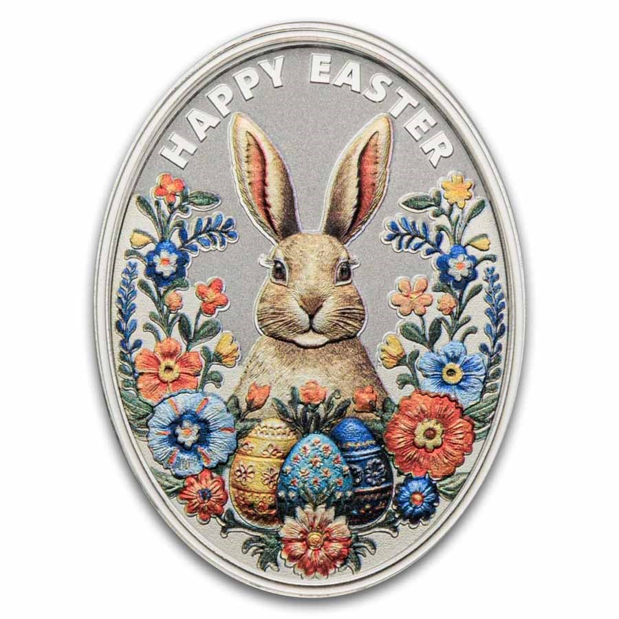 2026 Niue Silver Easter Egg: Happy Easter (with Box & COA)