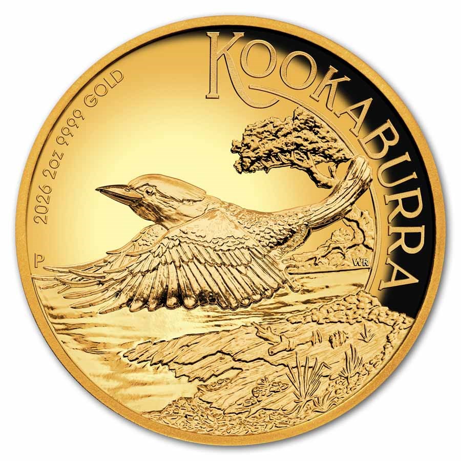 2026-P Australia 2 oz Gold Kookaburra Proof (High Relief)