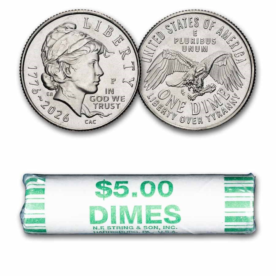 2026-P Emerging Liberty Dime 50-Coin Roll BU