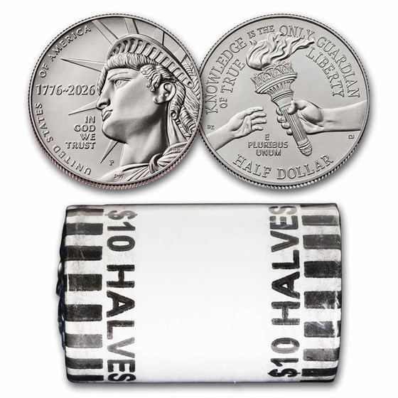 2026-P Enduring Liberty Half Dollar 20-Coin Roll BU