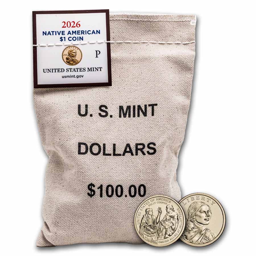 Buy 100-Coin 2026-P Native Am $1 Polly Cooper BU Bag | APMEX
