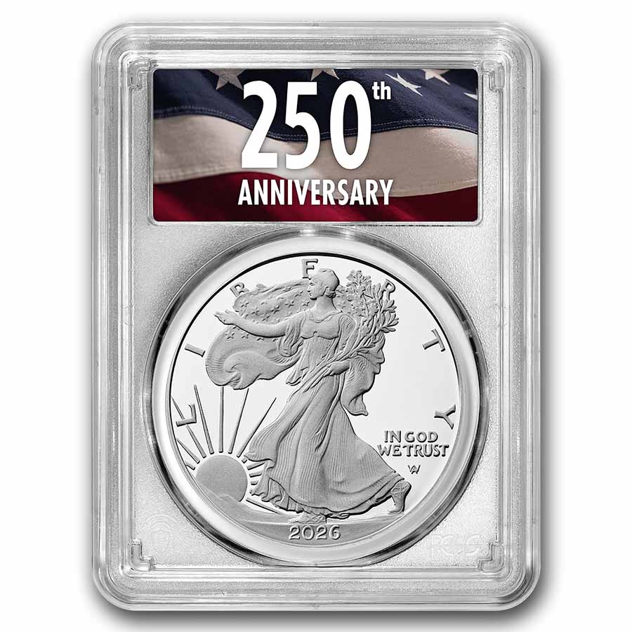 Buy 2026-P Silver Eagle PR-70 (FDI, Congrats Set, 250th) | APMEX