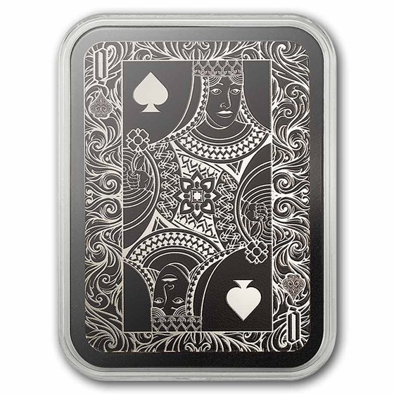 2026 PAMP 1 oz Silver Queen of Spades Shaped Coin